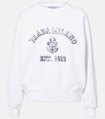 Prada Logo cotton jersey sweatshirt - Prada - Modalova