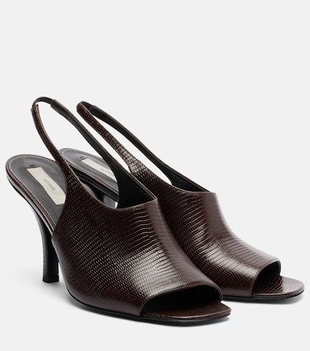Embossed leather slingback sandals - Toteme - Modalova