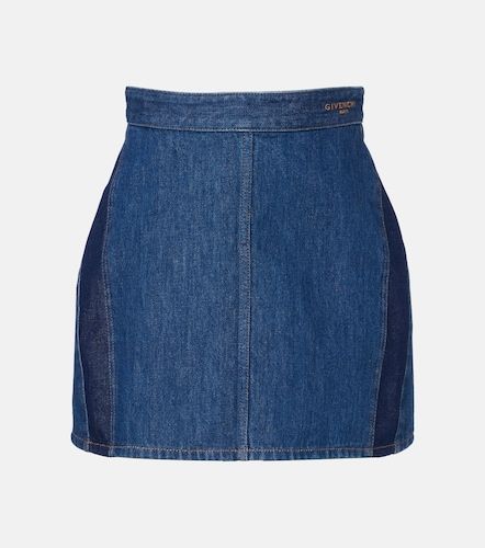 Minigonna in denim con logo - Givenchy - Modalova