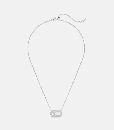 So Move 18kt white gold chain necklace with diamonds - Messika - Modalova