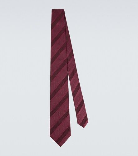 Corbata de seda a rayas - Brunello Cucinelli - Modalova