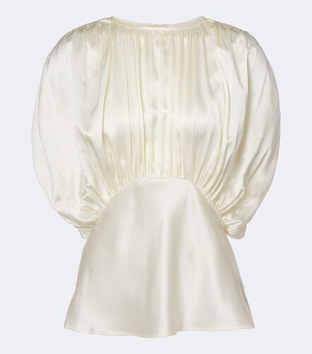 Peta draped peplum silk satin top - Tove - Modalova