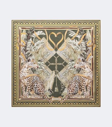 Sciarpa in seta con stampa - Ferragamo - Modalova