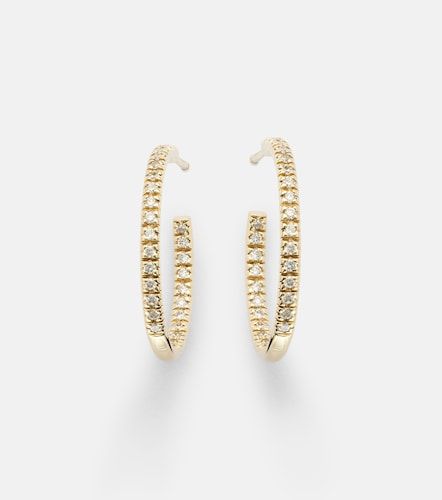 Pendientes de aro de oro de 14 ct con diamantes - Sydney Evan - Modalova