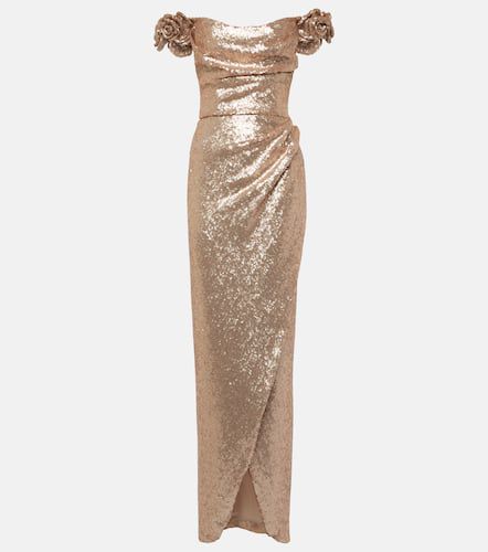 Vespera off-shoulder sequined gown - Costarellos - Modalova