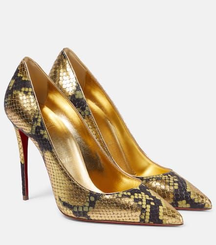 Kate 100 snake-print leather pumps - Christian Louboutin - Modalova