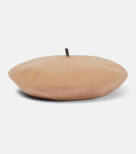 Monili-embellished wool beret - Brunello Cucinelli - Modalova