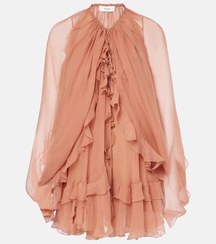 ChloÃ© Ruffled silk muslin cape - Chloe - Modalova