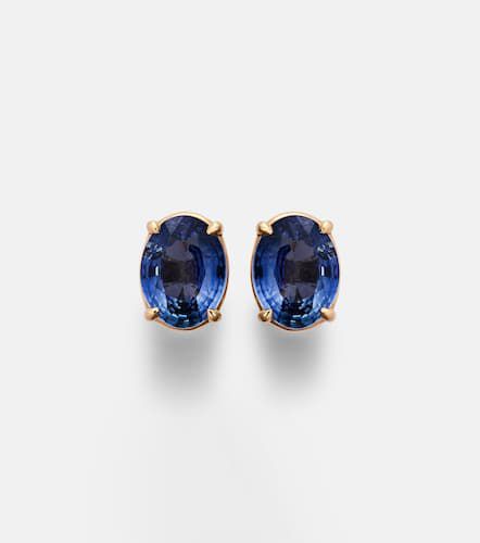 Kt rose gold earrings with sapphires - Shay Jewelry - Modalova