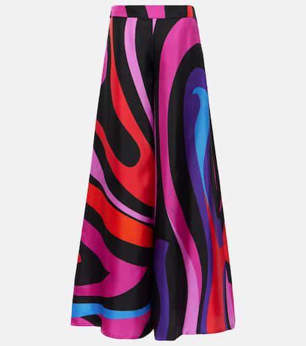 Marmo high-rise silk wide-leg pants - Pucci - Modalova