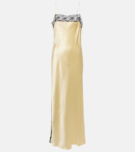 Vestido lencero Aries de seda con encaje - SIR - Modalova