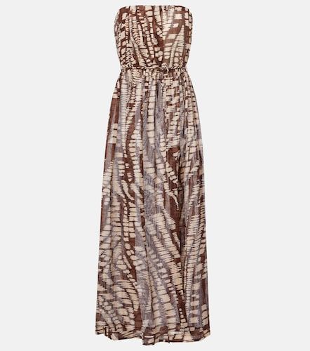 Mara strapless printed midi dress - Poupette St Barth - Modalova