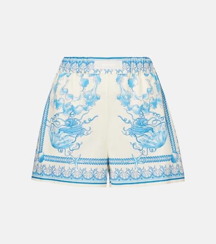 Underwater Barocco cotton poplin shorts - Versace - Modalova