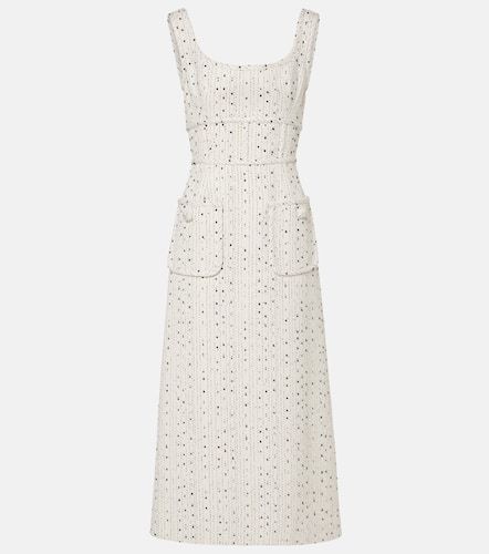 Sequined silk-blend tweed midi dress - Elie Saab - Modalova