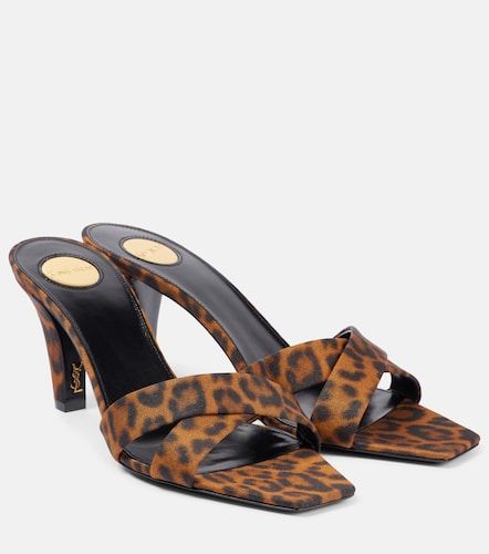 Mules Jill 75 de satén estampados - Saint Laurent - Modalova