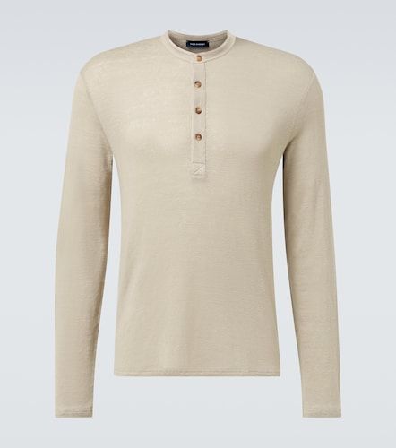 Camiseta con botones en mezcla de lino - Thom Sweeney - Modalova