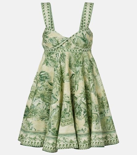 Sara printed linen minidress - Alemais - Modalova