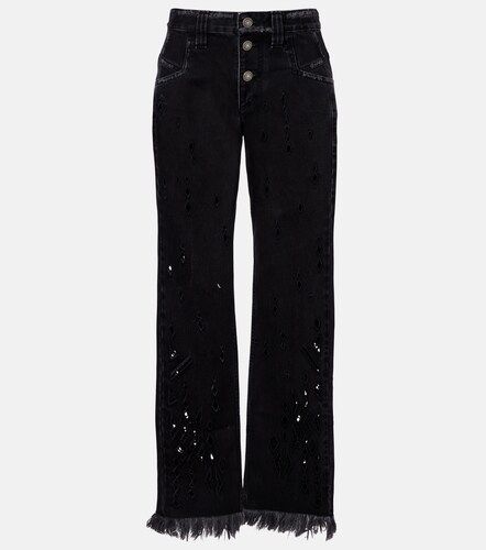 Amia broderie anglaise flared jeans - Isabel Marant - Modalova