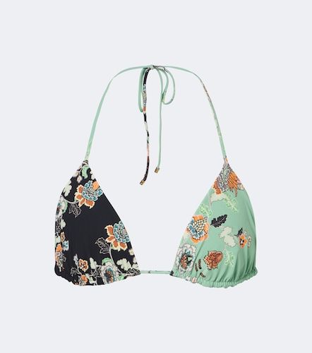 Top de bikini triangular floral - Roberto Cavalli - Modalova