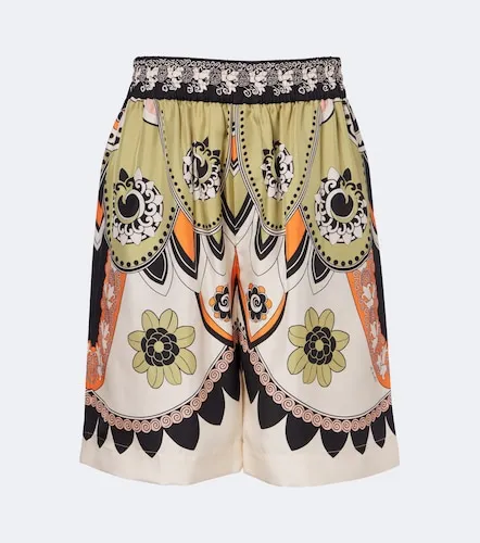 Bermudas de sarga de seda estampadas - La DoubleJ - Modalova