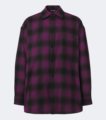 Checked wool-blend overshirt - Balenciaga - Modalova