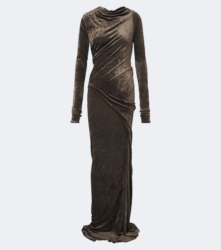Lilies Shailee draped open-back velvet gown - Rick Owens - Modalova