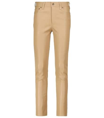 High-rise slim leather pants - Polo Ralph Lauren - Modalova