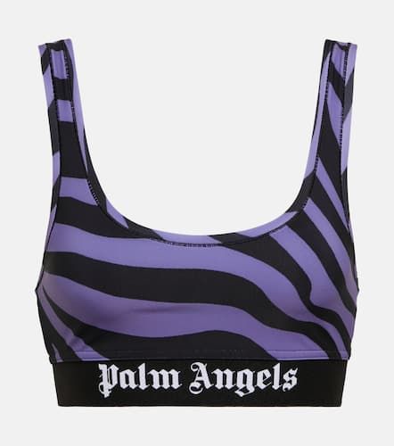 Brassière de sport à motif zébré - Palm Angels - Modalova