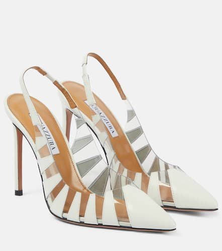 Hot Rumor 105 leather and PVC slingback pumps - Aquazzura - Modalova