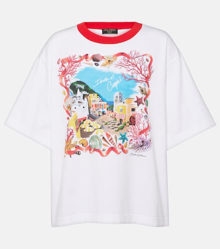 Capri printed cotton jersey T-shirt - Dolce&Gabbana - Modalova