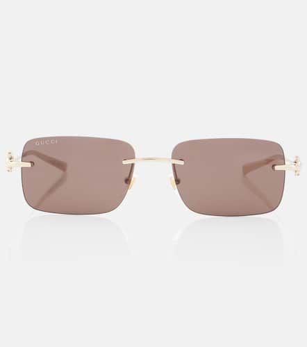 Horsebit rectangular sunglasses - Gucci - Modalova