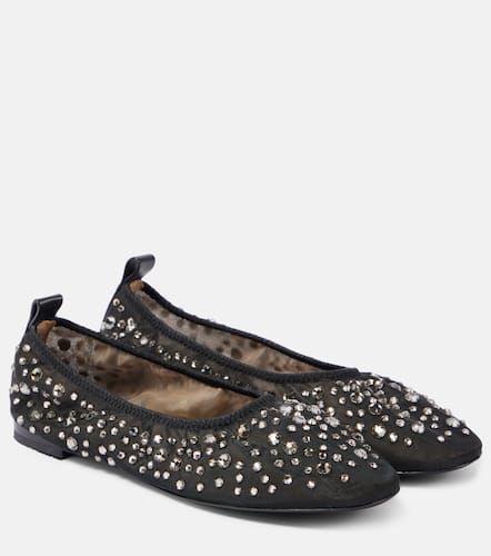 Crystal-embellished mesh ballet flats - Tory Burch - Modalova