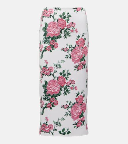 Floral silk-blend pencil skirt - Carolina Herrera - Modalova