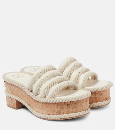 VLogo Summerblocks leather platform mules - Valentino Garavani - Modalova