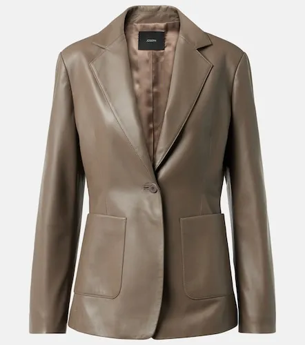 Leather single-breasted blazer - Joseph - Modalova
