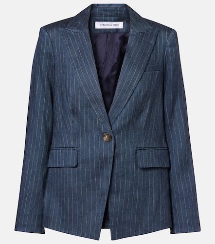 Obie pinstripe linen-blend blazer - Veronica Beard - Modalova