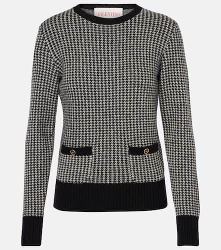 Houndstooth virgin wool sweater - Valentino - Modalova