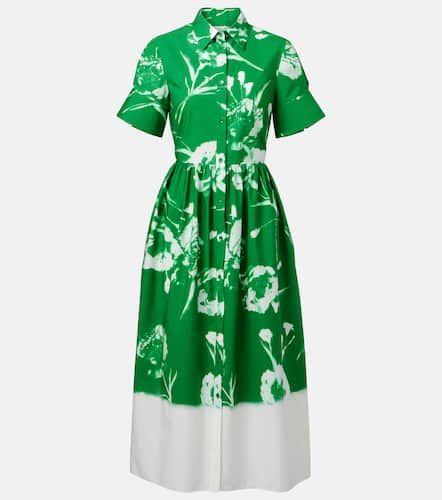 Floral cotton poplin shirt dress - Erdem - Modalova