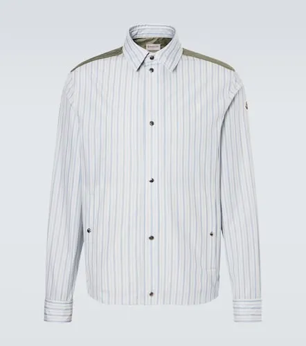 Camicia in popeline di cotone a righe con zip - Moncler - Modalova