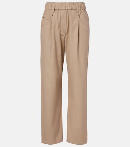 Pantaloni regular in misto cotone - Brunello Cucinelli - Modalova