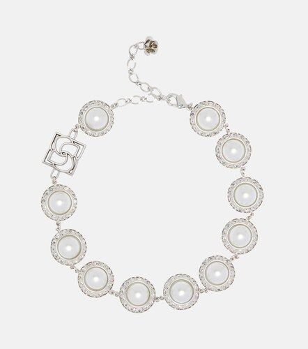 Choker con perle bijoux e cristalli - Magda Butrym - Modalova