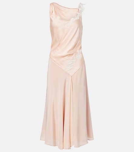 Midikleid aus Crêpe mit Spitze - Victoria Beckham - Modalova