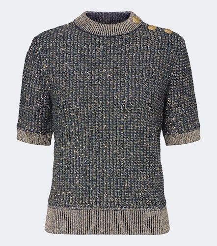Pullover con lamé e paillettes - Balmain - Modalova