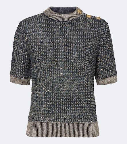 Pullover aus Lamé mit Pailletten - Balmain - Modalova
