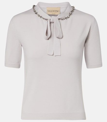 Pullover in lana vergine con fiocco - Valentino Garavani - Modalova
