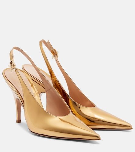 Sofia metallic leather slingback pumps - Gianvito Rossi - Modalova