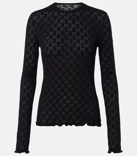 Camiseta en mezcla de algodón con GG - Gucci - Modalova