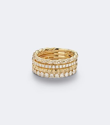 Anillo Petite Pavé de oro de 18 ct con diamantes - David Yurman - Modalova
