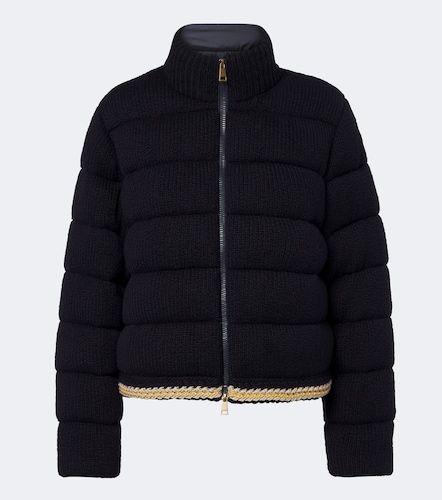 Moncler Cardigan in cotone e piuma - Moncler - Modalova