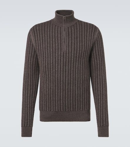 Cashmere, wool, and silk half-zip sweater - Agnona - Modalova